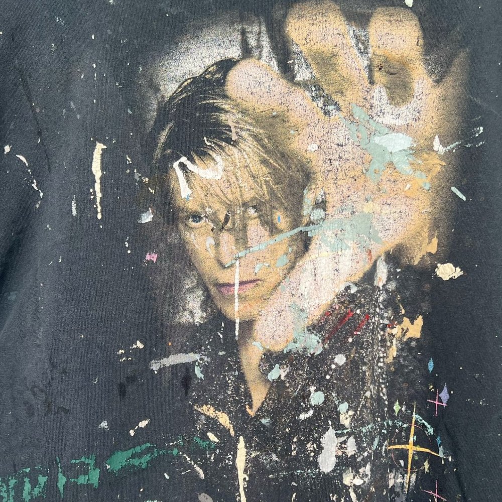 Paint Splatter David Bowie Reality Tour 2003 Mens Large T-shirt